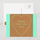 Geek Broken Lines Groene Hart Valentijn Briefkaart (Voorkant / Achterkant)