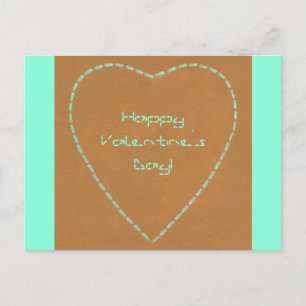 Geek Broken Lines Groene Hart Valentijn Briefkaart