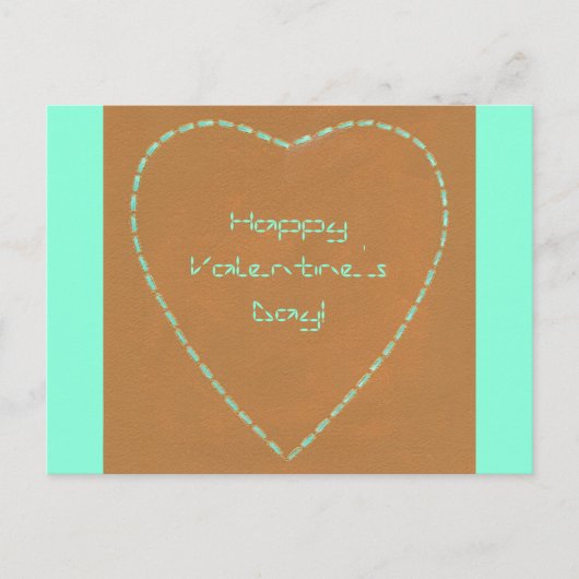 Geek Broken Lines Groene Hart Valentijn Briefkaart (Voorkant)