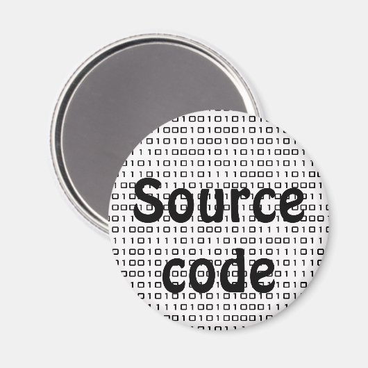 Geek ... broncode magneet (Voorkant / Achterkant)