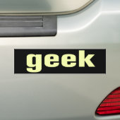 Geek Bumpersticker (Op auto)