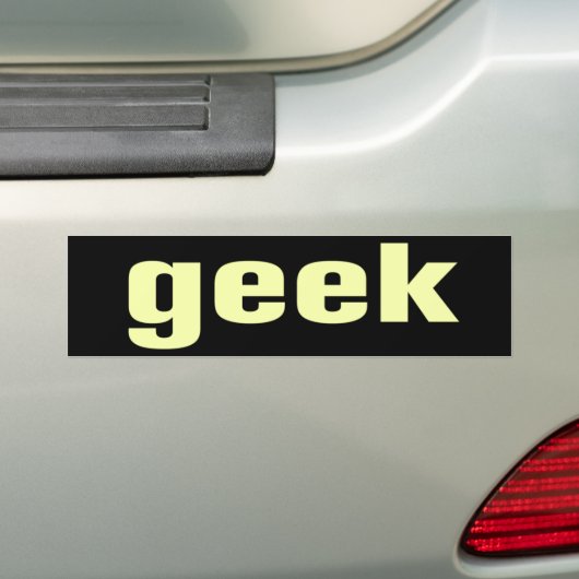 Geek Bumpersticker (Op auto)