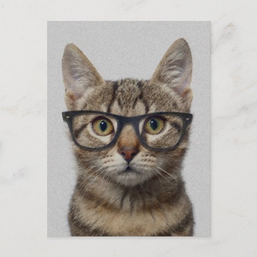 Geek Cat Briefkaart (Voorkant)