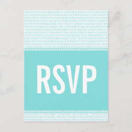 Geek Chic Binary Code RSVP Briefkaart, Aqua Uitnodiging Briefkaart