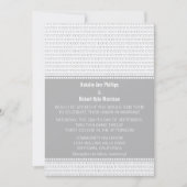 Geek Chic Binary Code Wedding Invitation, Grey Kaart (Voorkant)