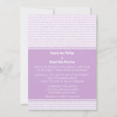 Geek Chic Binary Code Wedding Invitation, Paars Kaart (Voorkant)