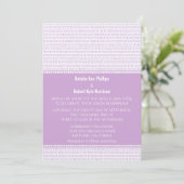 Geek Chic Binary Code Wedding Invitation, Paars Kaart (Staand voorkant)