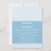 Geek Chic Binary Code Wedding Uitnodiging, Blauw Kaart (Voorkant)