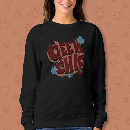 Geek Chic Handlettered Bloemendessin Trui