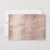 Geek Chic | Minimale goudplanken voor koper Roos RSVP Kaartje (Achterkant)