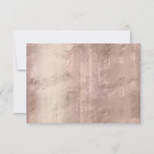 Geek Chic | Minimale goudplanken voor koper Roos RSVP Kaartje (Achterkant)