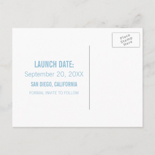 Geek Chic sparen het Briefkaart van de Datum, Blau (Achterkant)