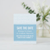 Geek Chic sparen het Briefkaart van de Datum, Blau (Staand voorkant)