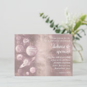 Geek Chic Wedding | Dusty Mauve Blush Pink Planets Kaart (Staand voorkant)