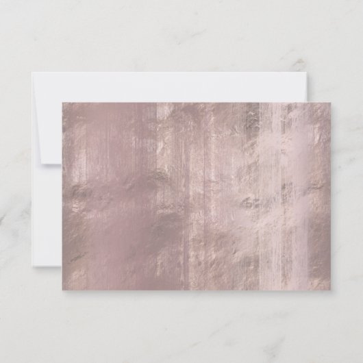 Geek Chic Wedding | Kopergoud Roos glanzend RSVP Kaartje (Achterkant)