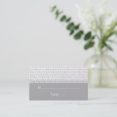 Geek Chic Wedding Place Cards, Grey Plaatskaartje (Staand voorkant)