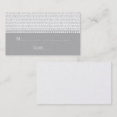 Geek Chic Wedding Place Cards, Grey Plaatskaartje (Voorkant / Achterkant)