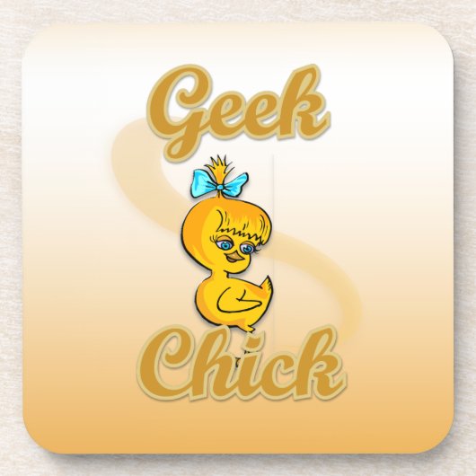 Geek Chick Bier Onderzetter (Voorkant)