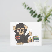 Geek Chimp Briefkaart (Staand voorkant)