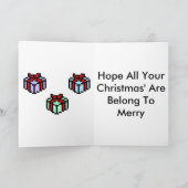 Geek Christmas Feestdagen Kaart (Binnen)