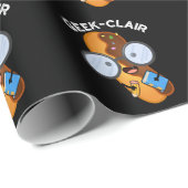 Geek-clair Funny Eclair Pun Dark BG Cadeaupapier (Rol Hoek)