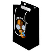 Geek-clair Funny Eclair Pun Dark BG Klein Cadeauzakje (Voorkant Gekanteld)