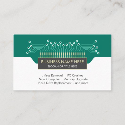 Geek codering van computerwetenschapscircuit visitekaartje (Achterkant)