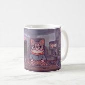 Geek Coding Cat Mok – Cute Programmer Koffiekop f (Voorkant rechts)
