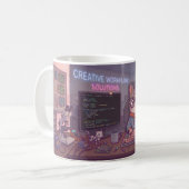 Geek Coding Cat Mok – Cute Programmer Koffiekop f (Voorkant links)