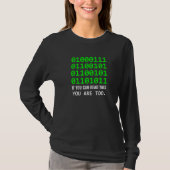 Geek Computer Binary Code Software Developer T-shirt (Voorkant)