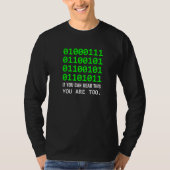 Geek Computer Binary Code Software Developer T-shirt (Voorkant)
