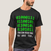 Geek Computer Binary Code Software Developer T-shirt (Voorkant)