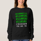 Geek Computer Binary Code Software Developer Trui (Voorkant)