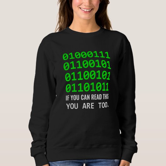 Geek Computer Binary Code Software Developer Trui (Voorkant)