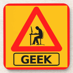 Geek Computer Nerd Working Desk Bier Onderzetter