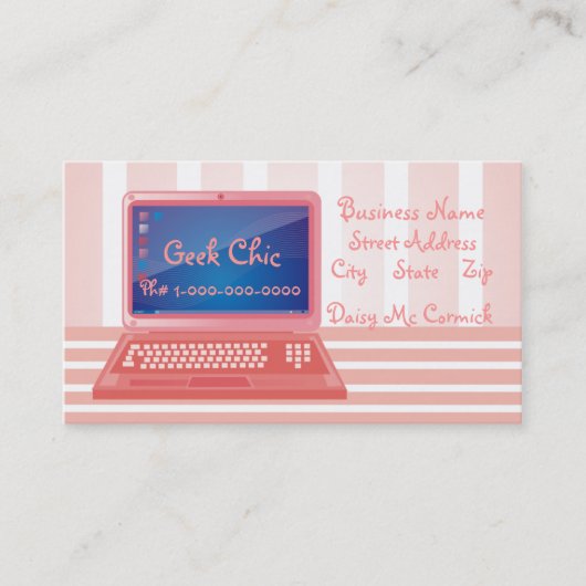 Geek Computer Visitekaartje (Voorkant)