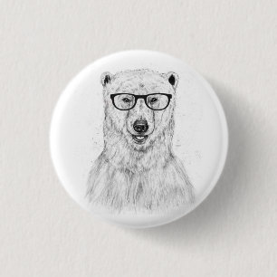 Geek draagt ronde button 3,2 cm