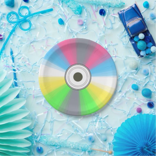 Geek Fake CD Papieren Bordje (Feest)