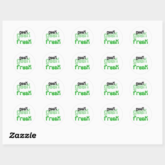 Geek Freak Ronde Sticker (Vel)