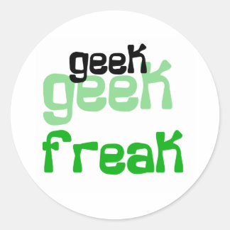 Geek Freak Ronde Sticker