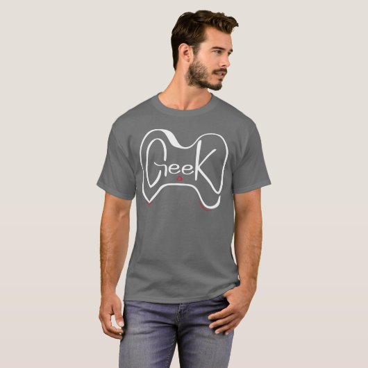 Geek Gaming Controller Nerd Computer Gamer gift bo T-shirt (Voorkant volledig)