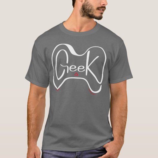 Geek-gamingcontroller Nerd-computer-gamer-cadeau j T-shirt (Voorkant)