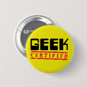 Geek gecertificeerd ronde button 5,7 cm (Voorkant /achterkant)