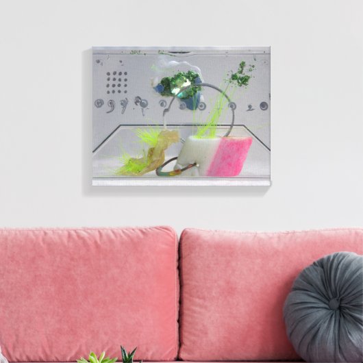 Geek Gem K7 1986 gemengd-media Canvas (Insitu (Woonkamer))