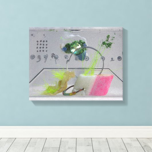 Geek Gem K7 1986 gemengd-media Canvas (Insitu (Houten vloer))