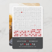 Geek geprogrammeerd voor liefde eenvoudige binaire save the date (Voorkant / Achterkant)