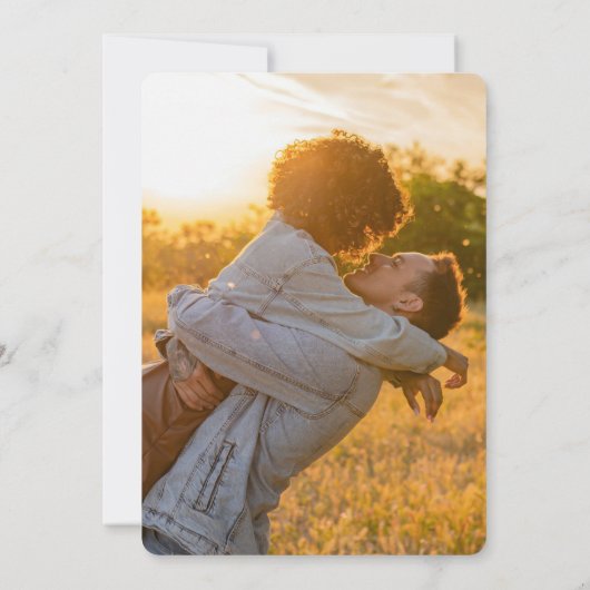 Geek geprogrammeerd voor liefde eenvoudige binaire save the date (Achterkant)