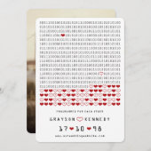 Geek geprogrammeerd voor liefde eenvoudige binaire save the date (Voorkant / Achterkant)