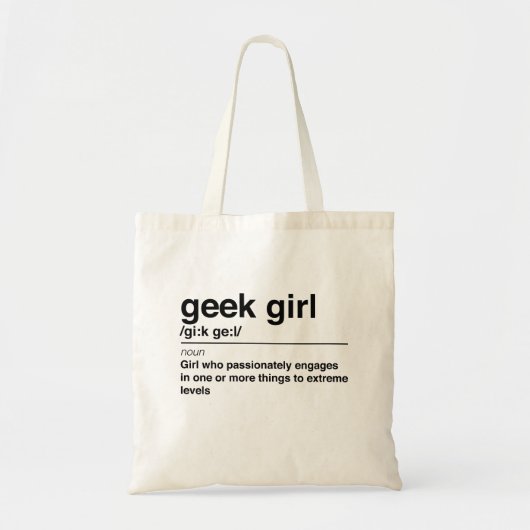 Geek Girl-definitie Tote Bag (Voorkant)