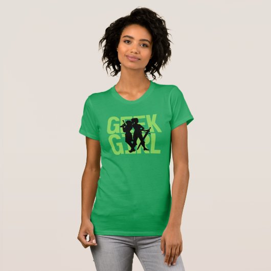 Geek Girl Green T-shirt (Voorkant volledig)